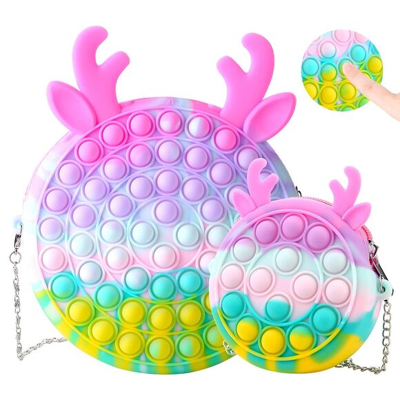 Other - Popper Coin Purse Crossbody Fidget Bags Set for Mommy-and-Me (2-Pack) – Tie-Dye